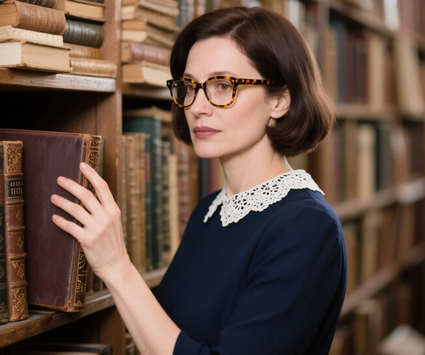 Reading glasses shelf