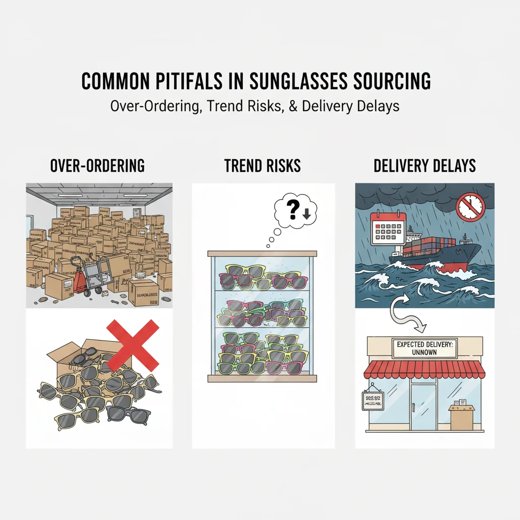 Common pitfalls in sunglasses sourcing over-ordering trend risks delivery delays
