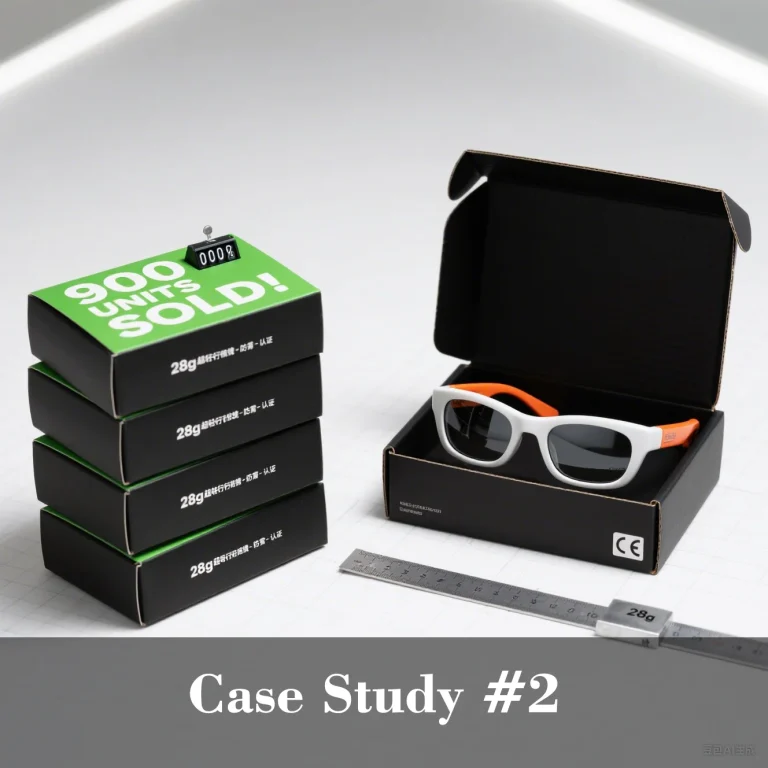Sports sunglasses manufacturer case study for European cycling line with lightweight anti-fog wrap design and prescription-ready options