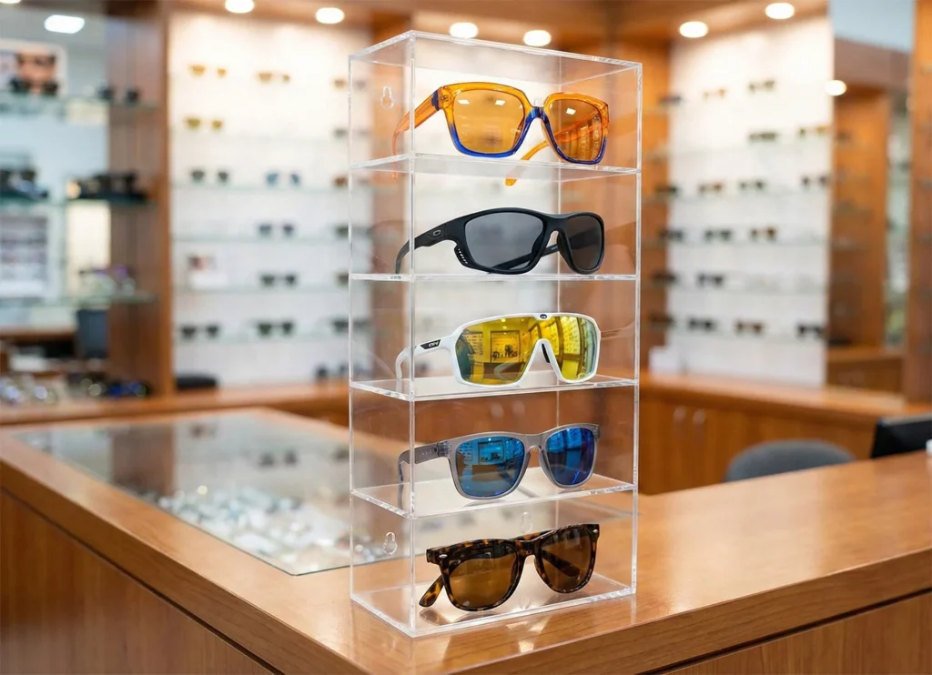 How frame materials influence sunglasses brand identity Different sunglasses styles reflecting brand positioning and material choice